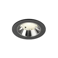 Plafondinbouwarmatuur NUMINOS® S geschikt voor beeldschermwerkstations IP20, chroom, zwart dimbaar
