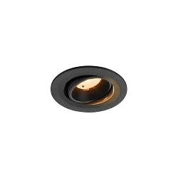 ceiling recessed luminaire NUMINOS® MOVE S round, suitable for VDU workstation IP20, black, lacquered dimmable