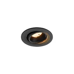 ceiling recessed luminaire NUMINOS® MOVE S round, suitable for VDU workstation IP20, black, lacquered dimmable