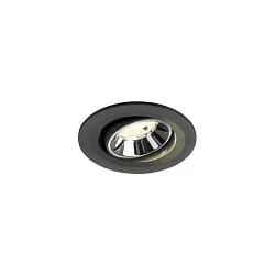Plafondinbouwarmatuur NUMINOS® MOVE S draaibaar, geschikt voor beeldschermwerkstations IP20, chroom, zwart dimbaar