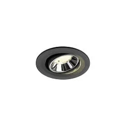 Plafondinbouwarmatuur NUMINOS® MOVE S draaibaar, geschikt voor beeldschermwerkstations IP20, chroom, zwart dimbaar