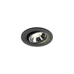 Plafondinbouwarmatuur NUMINOS® MOVE S draaibaar, geschikt voor beeldschermwerkstations IP20, chroom, zwart dimbaar