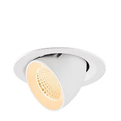 Plafondinbouwarmatuur NUMINOS® GIMBLE M geschikt voor beeldschermwerkstations IP20, wit, gelakt dimbaar