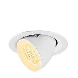 Plafondinbouwarmatuur NUMINOS® GIMBLE M geschikt voor beeldschermwerkstations IP20, wit, gelakt dimbaar