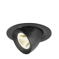 ceiling recessed luminaire NUMINOS® GIMBLE M suitable for VDU workstation IP20, black, lacquered dimmable