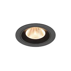 ceiling recessed luminaire NUMINOS® M round, suitable for VDU workstation IP20, black, lacquered dimmable