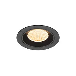 Plafondinbouwarmatuur NUMINOS® M rond, geschikt voor beeldschermwerkstations IP20, zwart, gelakt dimbaar