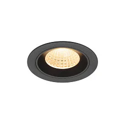Plafondinbouwarmatuur NUMINOS® M rond, geschikt voor beeldschermwerkstations IP20, zwart, gelakt dimbaar