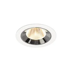 Plafondinbouwarmatuur NUMINOS® M geschikt voor beeldschermwerkstations IP20, chroom, wit dimbaar
