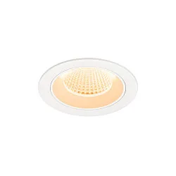 Plafondinbouwarmatuur NUMINOS® M rond, geschikt voor beeldschermwerkstations IP20, wit, gelakt dimbaar