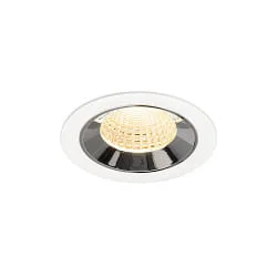 Plafondinbouwarmatuur NUMINOS® M geschikt voor beeldschermwerkstations IP20, chroom, wit dimbaar