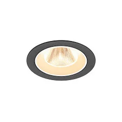 Plafondinbouwarmatuur NUMINOS® M rond, geschikt voor beeldschermwerkstations IP20, zwart, wit, gelakt dimbaar