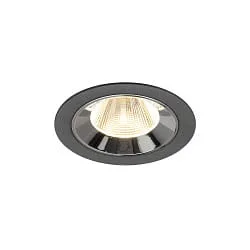 Plafondinbouwarmatuur NUMINOS® M geschikt voor beeldschermwerkstations IP20, chroom, zwart dimbaar