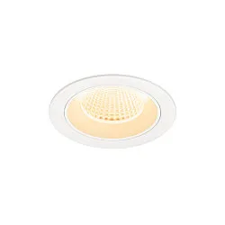 Plafondinbouwarmatuur NUMINOS® M rond, geschikt voor beeldschermwerkstations IP20, wit, gelakt dimbaar