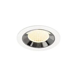 Plafondinbouwarmatuur NUMINOS® M geschikt voor beeldschermwerkstations IP20, chroom, wit dimbaar