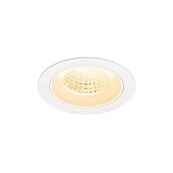 ceiling recessed luminaire NUMINOS® M round, suitable for VDU workstation IP20, white, lacquered dimmable