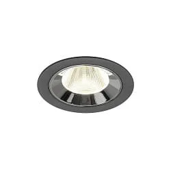 ceiling recessed luminaire NUMINOS® M suitable for VDU workstation IP20, chrome, black dimmable