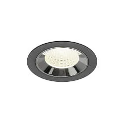 ceiling recessed luminaire NUMINOS® M suitable for VDU workstation IP20, chrome, black dimmable