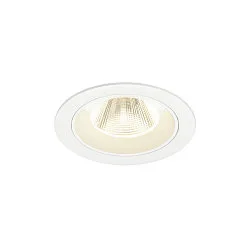 ceiling recessed luminaire NUMINOS® M round, suitable for VDU workstation IP20, white, lacquered dimmable