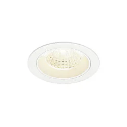 ceiling recessed luminaire NUMINOS® M round, suitable for VDU workstation IP20, white, lacquered dimmable