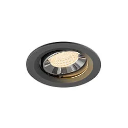 Plafondinbouwarmatuur NUMINOS® MOVE M draaibaar, geschikt voor beeldschermwerkstations IP20, chroom, zwart dimbaar