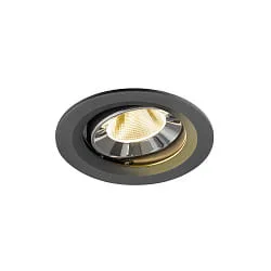 Plafondinbouwarmatuur NUMINOS® MOVE M draaibaar, geschikt voor beeldschermwerkstations IP20, chroom, zwart dimbaar