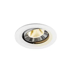 Plafondinbouwarmatuur NUMINOS® MOVE M draaibaar, geschikt voor beeldschermwerkstations IP20, chroom, wit dimbaar