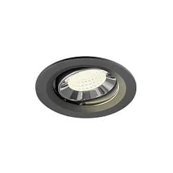 Plafondinbouwarmatuur NUMINOS® MOVE M draaibaar, geschikt voor beeldschermwerkstations IP20, chroom, zwart dimbaar