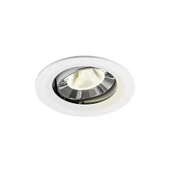 Plafondinbouwarmatuur NUMINOS® MOVE M draaibaar, geschikt voor beeldschermwerkstations IP20, chroom, wit dimbaar