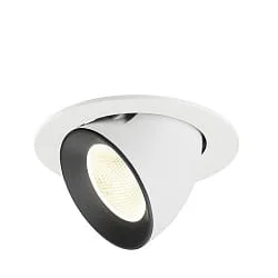 Inbouwspot NUMINOS® GIMBLE L draaibaar, geschikt voor beeldschermwerkstations IP20, zwart, wit dimbaar