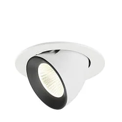 Inbouwspot NUMINOS® GIMBLE L draaibaar, geschikt voor beeldschermwerkstations IP20, zwart, wit dimbaar