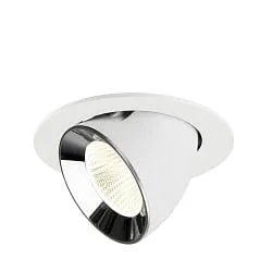Inbouwspot NUMINOS® GIMBLE L draaibaar, geschikt voor beeldschermwerkstations IP20, chroom, wit dimbaar
