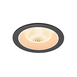 Plafondinbouwarmatuur NUMINOS® L rond, geschikt voor beeldschermwerkstations IP20, zwart, wit, gelakt dimbaar