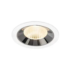 Plafondinbouwarmatuur NUMINOS® L geschikt voor beeldschermwerkstations IP20, chroom, wit dimbaar