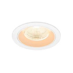 ceiling recessed luminaire NUMINOS® L round, suitable for VDU workstation IP20, white, lacquered dimmable