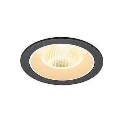 Plafondinbouwarmatuur NUMINOS® L rond, geschikt voor beeldschermwerkstations IP20, zwart, wit, gelakt dimbaar