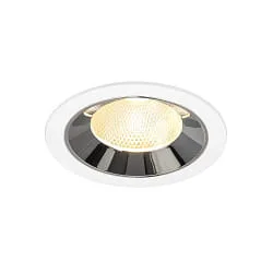 Plafondinbouwarmatuur NUMINOS® L geschikt voor beeldschermwerkstations IP20, chroom, wit dimbaar