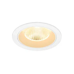 ceiling recessed luminaire NUMINOS® L round, suitable for VDU workstation IP20, white, lacquered dimmable