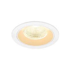 ceiling recessed luminaire NUMINOS® L round, suitable for VDU workstation IP20, white, lacquered dimmable