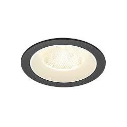 Plafondinbouwarmatuur NUMINOS® L rond, geschikt voor beeldschermwerkstations IP20, zwart, wit, gelakt dimbaar