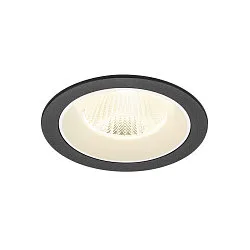 ceiling recessed luminaire NUMINOS® L round, suitable for VDU workstation IP20, black, white, lacquered dimmable