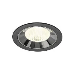 ceiling recessed luminaire NUMINOS® L suitable for VDU workstation IP20, chrome, black dimmable