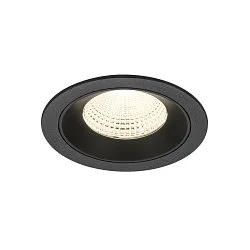 Plafondinbouwarmatuur NUMINOS® L rond, geschikt voor beeldschermwerkstations IP20, zwart, gelakt dimbaar