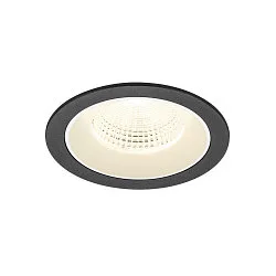 ceiling recessed luminaire NUMINOS® L round, suitable for VDU workstation IP20, black, white, lacquered dimmable