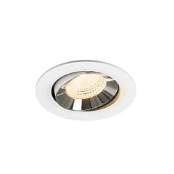 Plafondinbouwarmatuur NUMINOS® MOVE L draaibaar, geschikt voor beeldschermwerkstations IP20, chroom, wit dimbaar