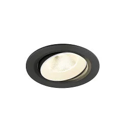 Plafondinbouwarmatuur NUMINOS® MOVE L rond, geschikt voor beeldschermwerkstations IP20, zwart, wit, gelakt dimbaar