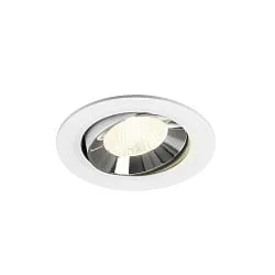 Plafondinbouwarmatuur NUMINOS® MOVE L draaibaar, geschikt voor beeldschermwerkstations IP20, chroom, wit dimbaar