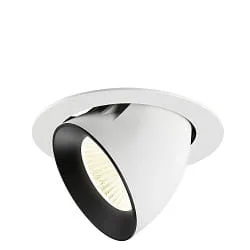 Inbouwspot NUMINOS® GIMBLE XL draaibaar, geschikt voor beeldschermwerkstations IP20, zwart, wit dimbaar
