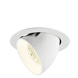 Plafondinbouwarmatuur NUMINOS® GIMBLE XL geschikt voor beeldschermwerkstations IP20, wit, gelakt dimbaar