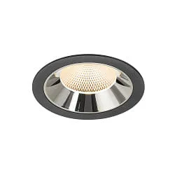 ceiling recessed luminaire NUMINOS® XL suitable for VDU workstation IP20, chrome, black dimmable